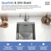 ANW HOME Unterbauspüle 37x45 cm Edelstahl Spüle 1 Becken 22 Produktbild-Vorschau 7