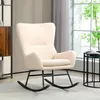 HOMCOM Fauteuil à bascule, chaise à bascule, avec assise de Voir les images du produit 2