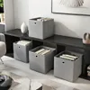 2 Stück Hellgrau Faltbox 32 x 32 x 32 cm Aufbewahrungsbox Produktbild-Vorschau 2