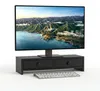 Relaxdays Monitorstandaard, met 2 lades, hoogte x breedte x Productafbeelding-voorbeeld 1