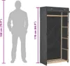 vidaXL Šatní skříň šedá 79 x 40 x 170 cm Látka Náhled obrázku produktu 6