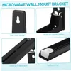 A collage of four close-up images showcasing the features of a microwave wall mount bracket. Produktbild-Vorschau