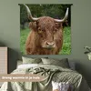MuchoWow® Wandteppich Wandbehang Schottische Hochlandrind - Produktbild-Vorschau 4