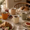 Kaffeetassen 4er Set einfarbig gerippt Pastellfarben Rillen Produktbild-Vorschau 7