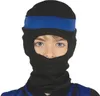 Ninja Kämpfer Kostüm Blau Schwarz Karneval Maskierung Produktbild-Vorschau 4