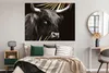 MuchoWow® Poster Schottischer Highlander - Blätter - Gold Produktbild-Vorschau 4