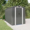 vidaXL Tuinhuis, lichtgrijs, 192x357x223 cm, verzinkt staal Productafbeelding-voorbeeld 2