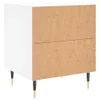 vidaXL Stolik nocny biały 40x35x47,5 cm materiał Podgląd zdjęcia produktu 9
