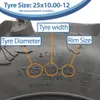 pneumatiky 25x10.00-12 a 25x8.00-12 ATV 6ply WU24 OBOR Náhľad obrázku produktu 6