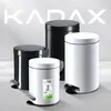 Odpadkový koš KADAX "Melfi", pedálový koš z bílé oceli, 14 Náhled obrázku produktu 10