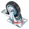 Schwerlastrollen aus Vollgummi im 4er Set von HMF mit 75 mm Durchmesser in Schwarz Produktbild-Vorschau