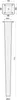 A technical drawing of a furniture leg with dimensions indicated. Produktbild-Vorschau