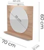 A diagram showing the dimensions of a bathroom mirror with a shelf and light. Náhled obrázku produktu