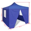 vidaXL Tenda pieghevole 3x3 m blu 4 pareti laterali Anteprima dell’immagine prodotto 11