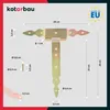 KOTARBAU® 2 St. T Scharniere gold L: 250 mm Kreuzgehänge Produktbild-Vorschau 3