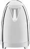 A close-up front view of a silver Smeg kettle on a white background. Voir les images du produit