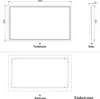AICA LED Badspiegel mit Knopfschalter 140x80cm Beschlagfrei Produktbild-Vorschau 7