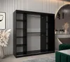 Šatní skříň ERIKA - šířka 200 cm, černá / bílá Náhled obrázku produktu 2