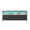 Mueble de TV INONEFT con 3 cajones de tela y luces LED, Vista previa de la imagen del producto 9