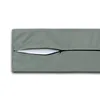 A close-up view of a gray cushion cover with a zipper partially open. Produktbild-Vorschau