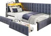 OKWISH Lit Banquette 90x200 cm, lit simple avec 2 tiroirs Voir les images du produit 9