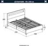 Home Deluxe - LED postel NUBE - bílá, 140 x 200 cm - včetně Náhled obrázku produktu 4
