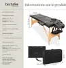 Table de massage pliante 2 zones en bois et portable - noir Voir les images du produit 6