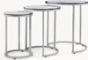 Set de 3 tables 'Bornholm' en marbre, blanc Voir les images du produit 9