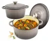 Emaillierte Gusseisen-Bratpfanne 4,2 l – Grau – 24 cm – Für Produktbild-Vorschau 4
