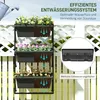 Outsunny 3er Set Blumentopf Pflanzkübel mit Löcher, 56x42 Produktbild-Vorschau 5