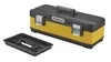 A black and yellow Stanley toolbox with a removable tray is shown on a white background. Anteprima dell’immagine prodotto