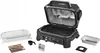 A Ninja Woodfire Pro XL electric grill with its accessories laid out around it on a white background. Voir les images du produit