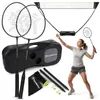 Badminton Set mobil mit Netz, 2 Schläger, Koffer - Stahl, Produktbild-Vorschau 1