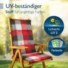 BURI Hochlehner Auflagen 117x49x6 cm - wetterfeste Produktbild-Vorschau 5