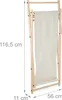 Relaxdays Liegestuhl Holz, Holz Strandliege mit Stoffbezug, Produktbild-Vorschau 5