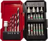 A red and black tool case containing drill bits and screwdriver bits. Anteprima dell’immagine prodotto