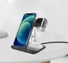 A wireless charging stand for a smartphone, smartwatch, and earbuds. Produktbild-Vorschau