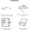 Diagrams illustrating the installation steps for a thermostat. Náhled obrázku produktu