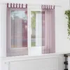 vidaXL Voile Vorhänge mit Schlaufen 2 Stk. Lila 140x140 cm Produktbild-Vorschau 2