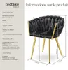 Set de chaises de salle à manger Astano velours design noué Voir les images du produit 6