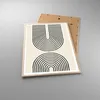 Gerahmtes Poster - Rahmen in heller Eiche - Linien Oval Produktbild-Vorschau 3