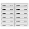 Brievenbus met 12 compartimenten, grijs RAL 7035, diepte 25 Productafbeelding-voorbeeld 2
