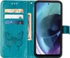 Moto G51 5G Hülle, Schmetterling Prägung Flip Leder Produktbild-Vorschau 3