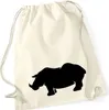 Huuraa Turnbeutel Nashorn Silhouette 12 Liter Natural Produktbild-Vorschau 1