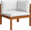 vidaXL Garten-Ecksofas 2-tlg. mit Kissen Holz Akazie & Seil Produktbild-Vorschau 3