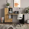 A home office setup with a desk, chair, and storage unit. Anteprima dell’immagine prodotto