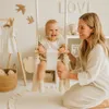 Indoor-Babyschaukel Beige aus Velvet – Mit Produktbild-Vorschau 7