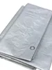 A folded silver tarp is shown against a white background. Produktbild-Vorschau