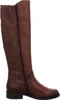 A side view of a brown leather boot. Voir les images du produit
