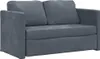 vidaXL Divano letto grigio scuro 122x204x55 cm Velluto Anteprima dell’immagine prodotto 9